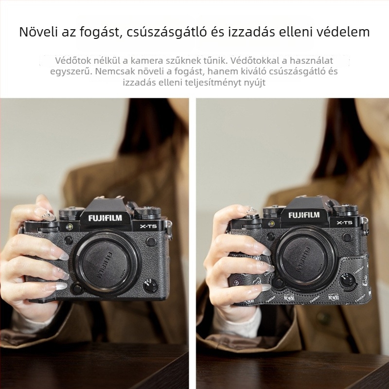 Cwatcun SLR fényképezőgép bőr táska – Szuper rostból készült, ultrakönnyű, ergonikus hátsó panel, kompatibilis XT5/XT30II