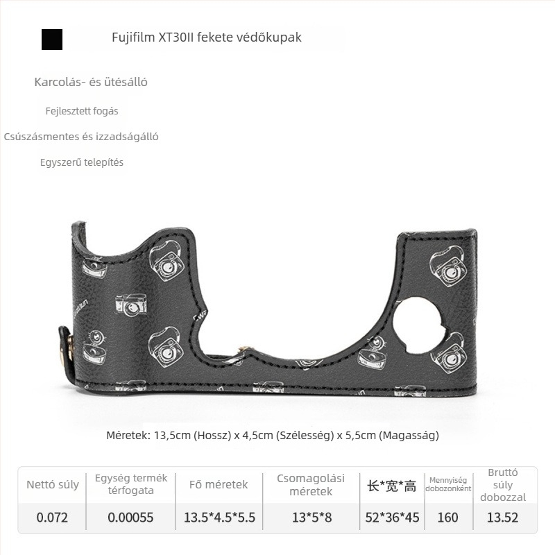 Cwatcun SLR fényképezőgép bőr táska – Szuper rostból készült, ultrakönnyű, ergonikus hátsó panel, kompatibilis XT5/XT30II