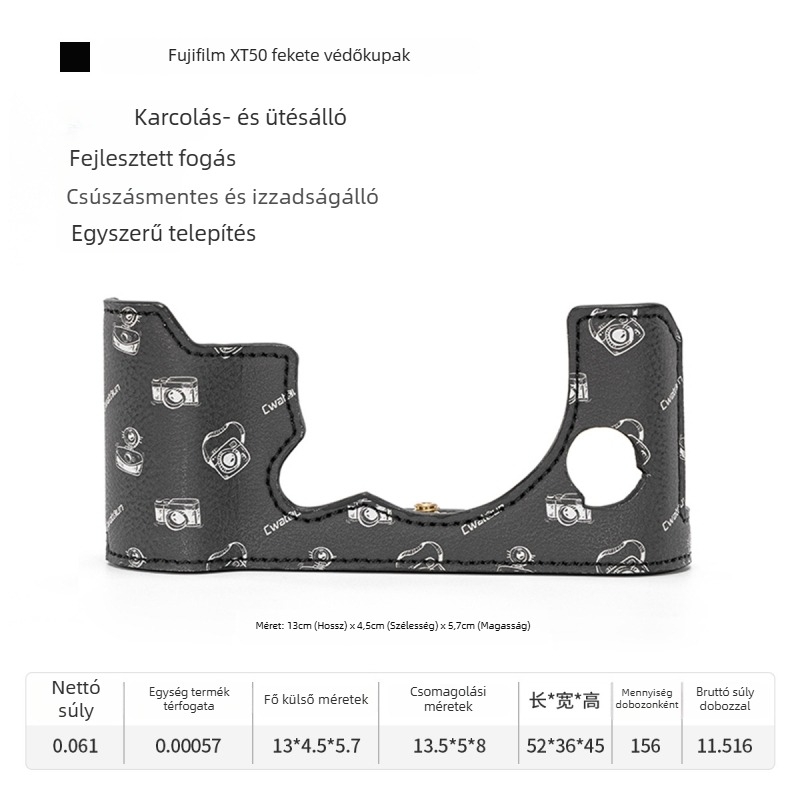 Cwatcun SLR fényképezőgép bőr táska – Szuper rostból készült, ultrakönnyű, ergonikus hátsó panel, kompatibilis XT5/XT30II