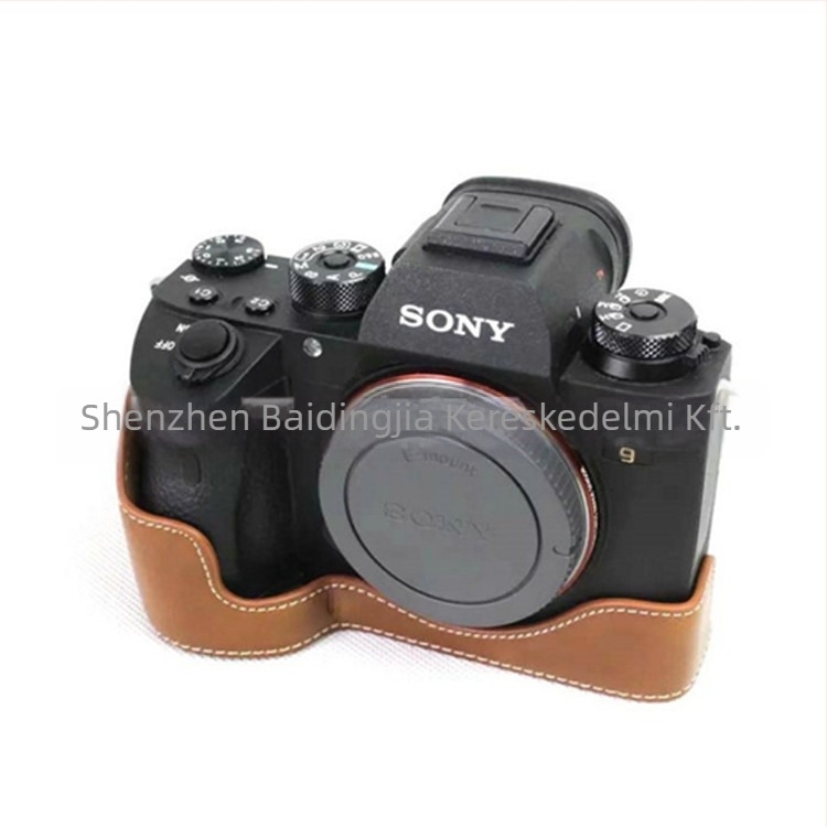 Fényképezőgép táska Sony A9/A7R3-hoz, PU bőr, clutch stílus, kopás- és ütésálló