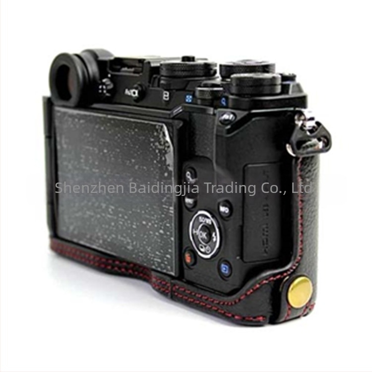 Valódi bőrből készült fél tok Olympus PEN-F-hez – bőr alap, tok kamera nélküli, clutch stílus, kopásállóság és ütésállóság