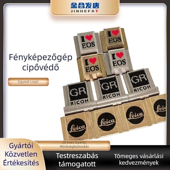 Univerzális sárgaréz forró cipő porvédő egyedi logóval Fujifilm, Ricoh és Leica kamerákhoz