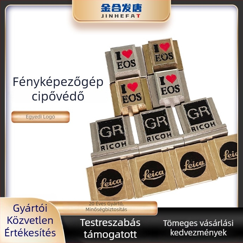 Univerzális sárgaréz forró cipő porvédő egyedi logóval Fujifilm, Ricoh és Leica kamerákhoz