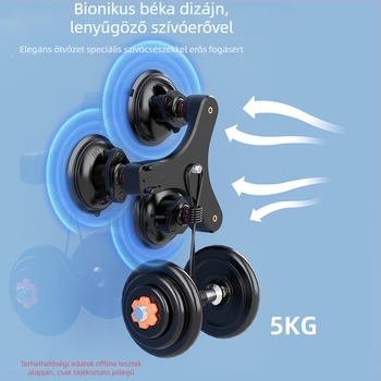 Háromszög alakú vákuumszívó tartó DJI Action 5 Pro és más action kamerákhoz; Anyag: alumínium ötvöz + PC + PA66; Maximális teher: 6–10 kg; Tömeg: 0,58 kg