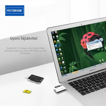 PESTON USB 2.0 2-in-1 memóriakártyaolvasó microSD/TF-hez, modell Bai Tong Yi Jin YJ-368 • külső telepítés • TF/microSD támogatás • súly 0.3