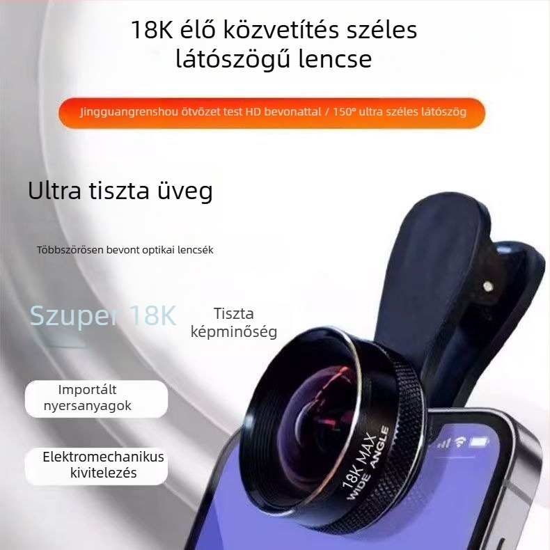 Külső okostelefon széles látószögű lencse – Modell 18k, Általános kompatibilitás, Márka: Egyéb