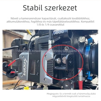 Kamera tartó 3/8 hüvelykes monitor adapterrel, alumíniumötvözet, modell 8189, tömeg 36 g