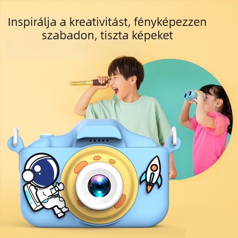 Gyerek kamera X5S: 20–40 MP, memóriakártya, ABS ház, fényképezési és videó funkciók