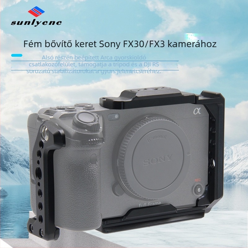 Sony FX30/FX3-hoz készült nyúlketrec kamera – alumínium ötvözet, teherbírás 6–10 kg, tömeg 171,5 g