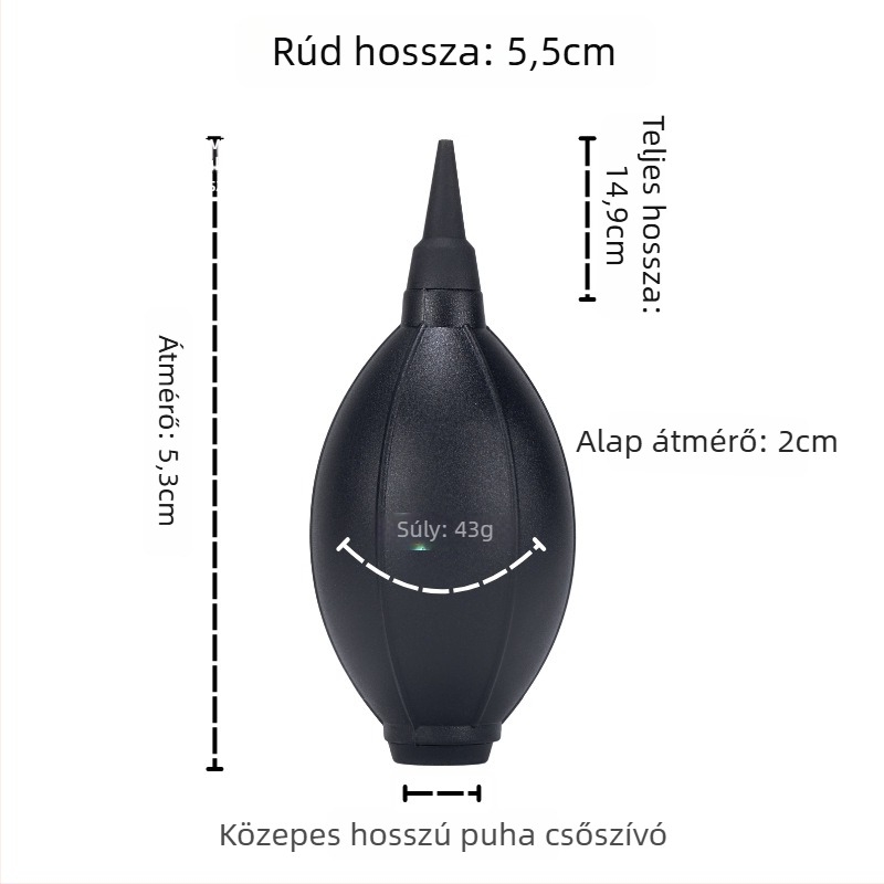 Anshier légfúvó tisztító eszköz – magas elasztikus szilikonból, puha vég, védi a lencséket; alkalmas billentyűzethez, DSLR-hez, digitális fényképezőhöz, szemüveghez