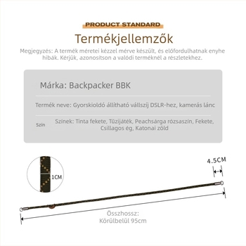 Crossbody kamera vállpánt gyors kioldóval – SLR-hez kamera nyakpánt