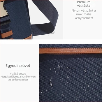 MILC/DSLR kamerákhoz vállkamera táska – vászon anyag, vízálló, légpárnás vállpánt