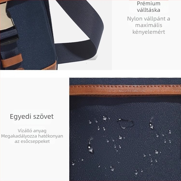 MILC/DSLR kamerákhoz vállkamera táska – vászon anyag, vízálló, légpárnás vállpánt