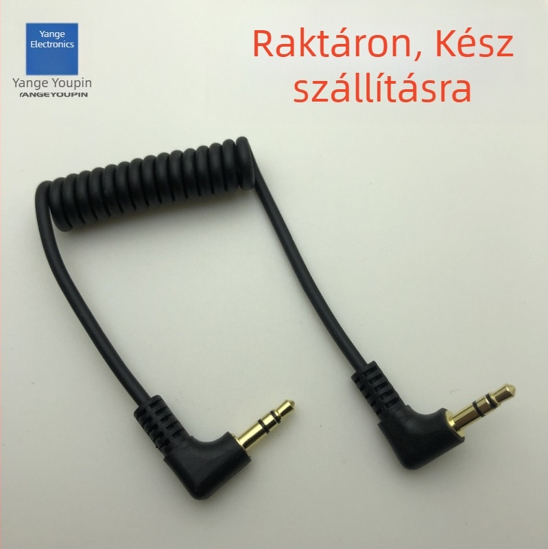 3,5mm-es audió kábel aranyozott rézmaggal digitális eszközökhöz