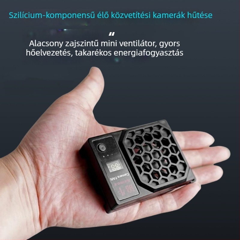 Félvezető kamera hűtő SY-0702 – 43 g, műanyag, USB-C; Kompatibilis Sony, Fujifilm és Canon tükör nélküli kamerákkal