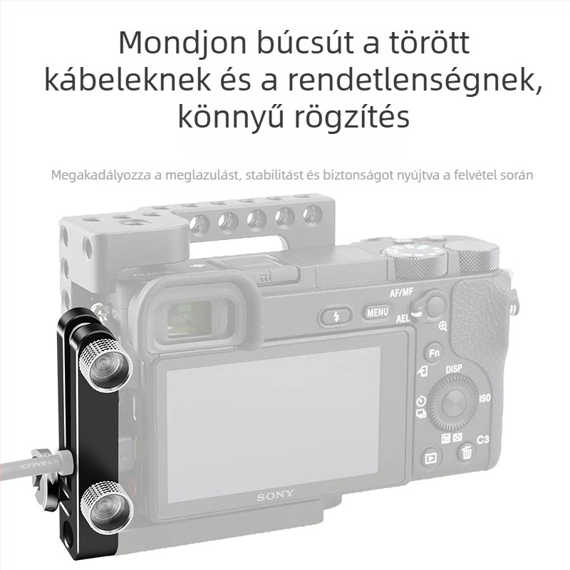 SLR kamera és HDMI kábelklipsz készlet, alumínium ötvözet, modell 8018, 30 g