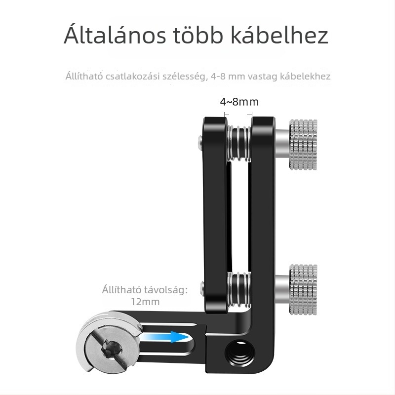 SLR kamera és HDMI kábelklipsz készlet, alumínium ötvözet, modell 8018, 30 g