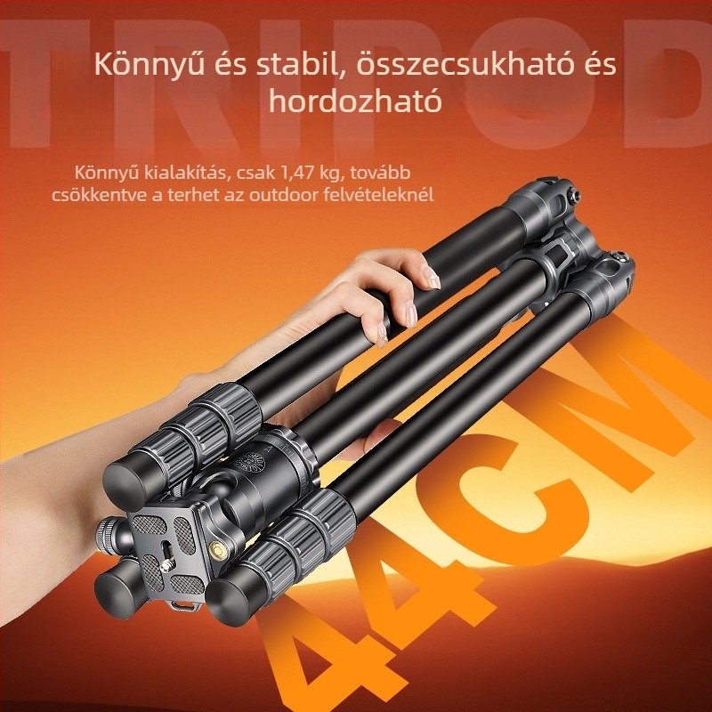 Lightweight Era Q725 kameraállvány alumínium ötvözetből, gömbfej, 4 részes, leválasztható monopod, gyorsoldó lemez