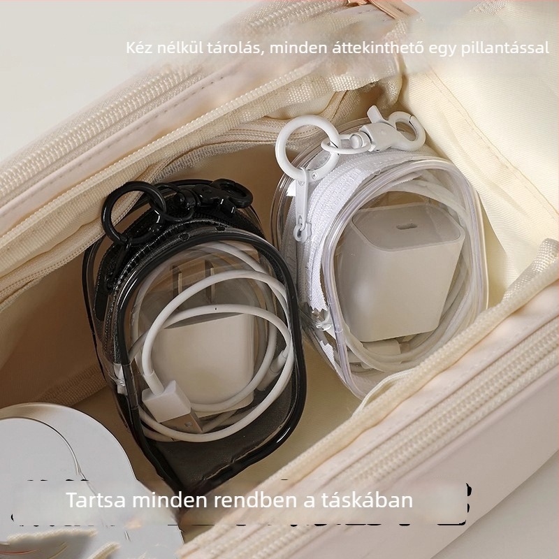 Cilinder alakú PVC adatkábeltároló utazásokhoz - többfunkciós, kábelvédő, hordozható tárolás