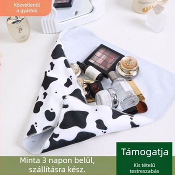 Személyre szabott patchwork anyagból készült sminktáska, öntapadós rekeszekkel, hordozható rendező kozmetikumokhoz és apró tárgyakhoz.