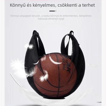 Kanvas anyagú egyvállas sporttáska kosárlabda-, futball- és röplabda használatra, cipzárral