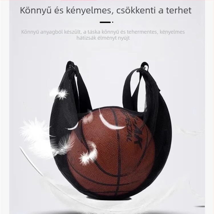 Kanvas anyagú egyvállas sporttáska kosárlabda-, futball- és röplabda használatra, cipzárral