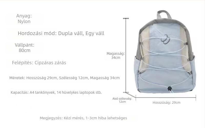 Túrahátizsák poliészterből, nylon béléssel, férfiaknak, jég- és havas sportokra alkalmas