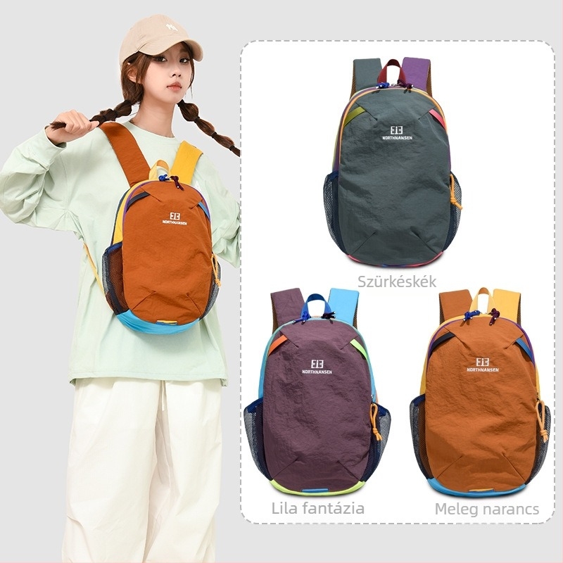 Uniszex nylon túra hátizsák 13 hüvelykes laptop rekesszel, kopásálló, görbült vállpántok, városi casual utazási táska