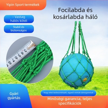 Yipin nylon kosárlabda tároló táska – többfunkciós kültéri sporttáska kosárlabdához, futballhoz, röplabdához és asztaliteniszhez; kompatibilis No.7/No.5/No.3 labdákkal; nyomtatott logó.