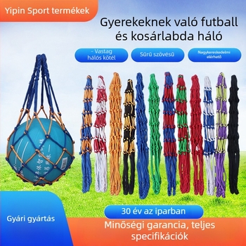 Yipin nylon kosárlabda tároló táska – többfunkciós kültéri sporttáska kosárlabdához, futballhoz, röplabdához és asztaliteniszhez; kompatibilis No.7/No.5/No.3 labdákkal; nyomtatott logó.