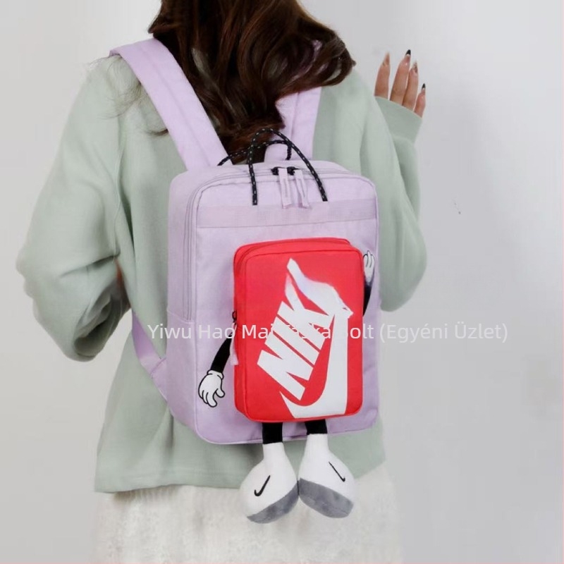 Hátizsák rajzfilm mintával, nagy kapacitású (8 hüvelykes laptop-kompatibilis, Oxford anyag, lélegző, görbe vállpántok, uniszex)