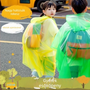 TPU esőponcsó, egyszer használatos, túrázásra – teljes testvédelmet nyújt, összecsukható, egy személyre