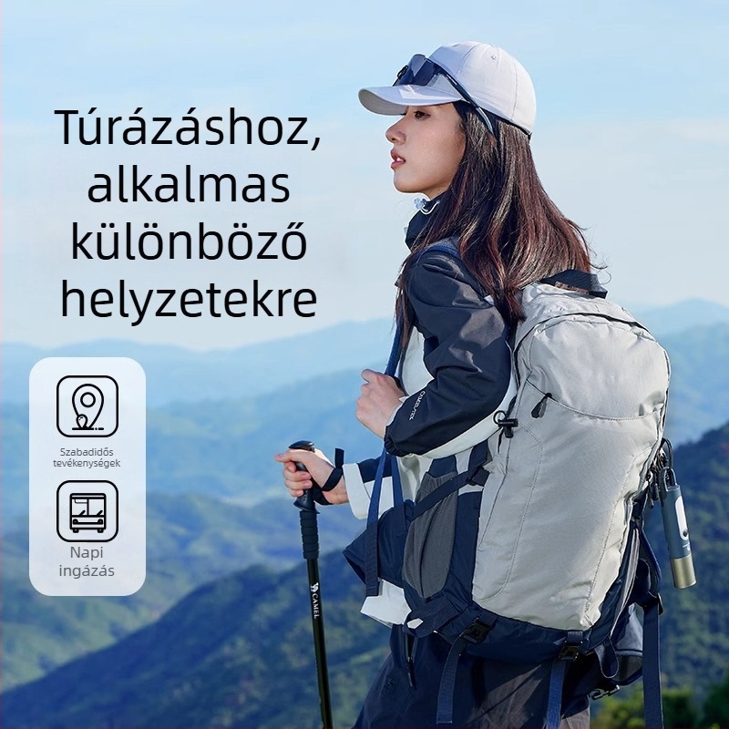 Hátizsák vízálló Oxford anyagból, kapacitás 36–55 L, kompatibil 14 hüvelykes laptophoz, légpárnás vállpántok, uniszex utazáshoz