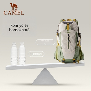 Camel 40L Túrahátizsák esővédővel kerékpározáshoz és utazáshoz