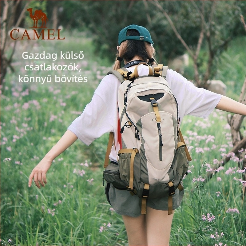 Camel 40L Túrahátizsák esővédővel kerékpározáshoz és utazáshoz