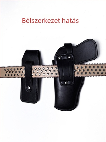 Valódi bőr övcsatos pisztolytok, mindkét kéz számára illeszkedik, kompatibilis 92G és Glock 17/19, gyors kioldás, taktikai kültéri használatra.