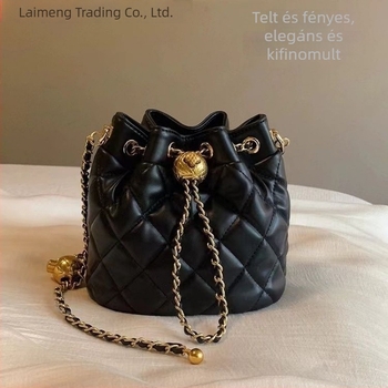Xiangfeng Manor bucket táska gyémántos quilt mintával, láncos vállpánt, mini crossbody nők számára