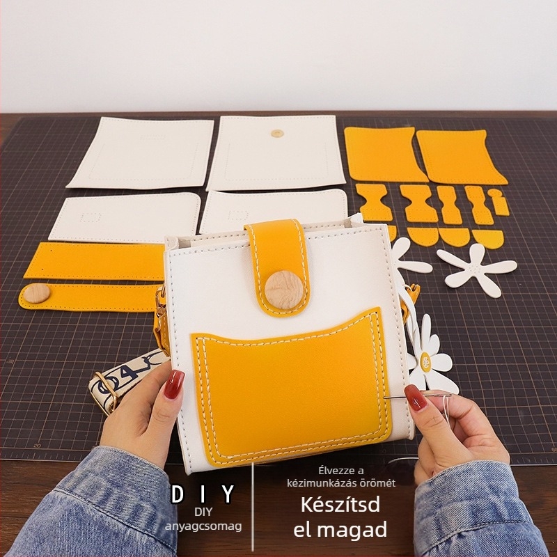 PVC bucket táska cipzárral, crossbody stílus, friss és édes