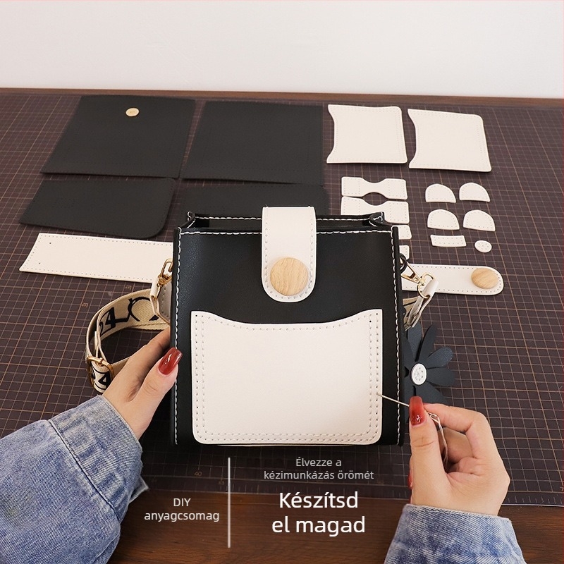PVC bucket táska cipzárral, crossbody stílus, friss és édes