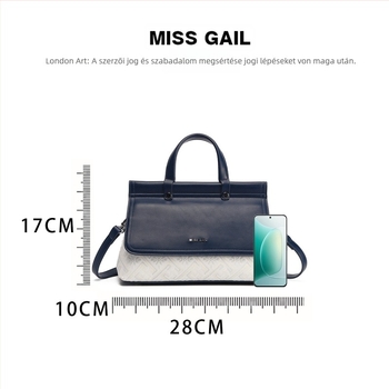 Miss Gail PU válltáska crossbody Guangxi Zhuang brokát hímzéssel, vízszintes négyszög alak, kapucsukás, belső cipzáras zseb