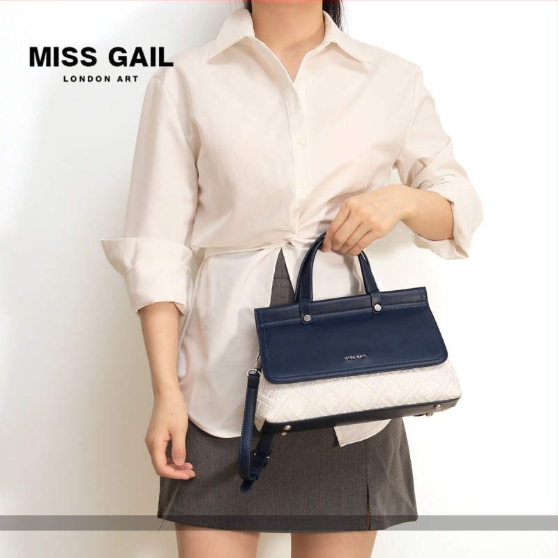 Miss Gail PU válltáska crossbody Guangxi Zhuang brokát hímzéssel, vízszintes négyszög alak, kapucsukás, belső cipzáras zseb