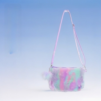 PU-anyagú gyerek vállon át tartó táska, tie-dye minta, poliészter bélés, lányoknak óvodás korban, 2024 tavasz