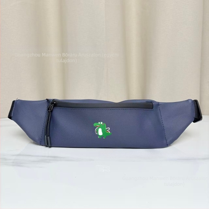 Férfi deréktáska, PVC anyag, vízálló, poliészter bélés, szabadidős utazásokhoz
