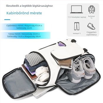 Uniszex PU vízálló hátizsák, 16 hüvelykes laptophoz kompatibil, 20–35L kapacitás, városi minimalist stílus utazásokhoz