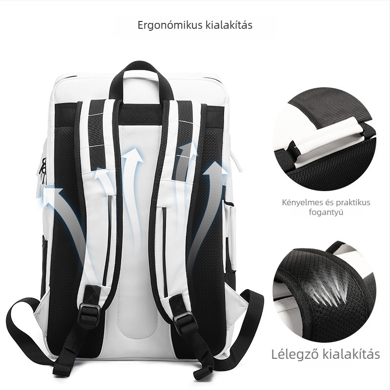 Uniszex PU vízálló hátizsák, 16 hüvelykes laptophoz kompatibil, 20–35L kapacitás, városi minimalist stílus utazásokhoz
