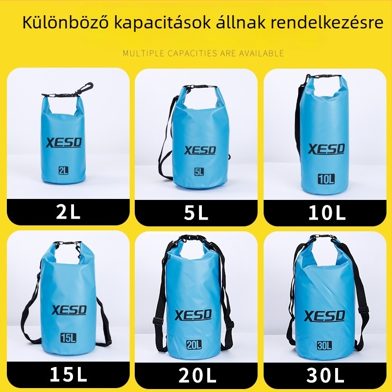 PVC vízálló táska, állítható egy- vagy két vállpánttal, lebegő tárolótáska logónyomtatással