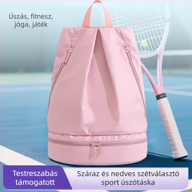 Uniszex sport hátizsák száraz-nedves elválasztó rendszerrel, úszáshoz és strandra, nagy kapacitású, vízálló, kültéri tárolásra