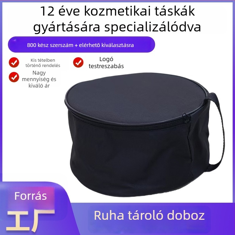 Hengeres textile tárolótáska, többfunkciós rendező utazásokhoz, sminkhez és konyhához