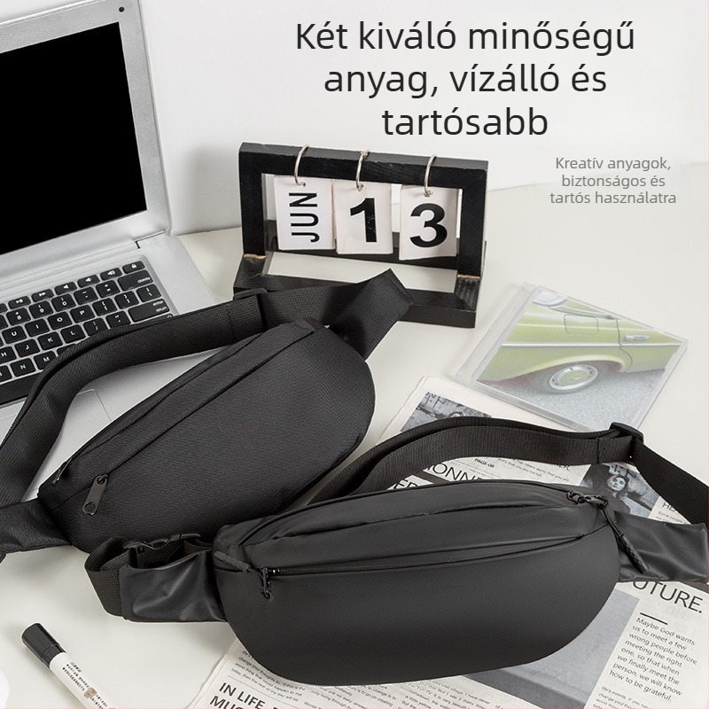 Sport derék táska, vízálló 600D Oxford anyagból, nylon bélés, uniszex, 2022 ősz