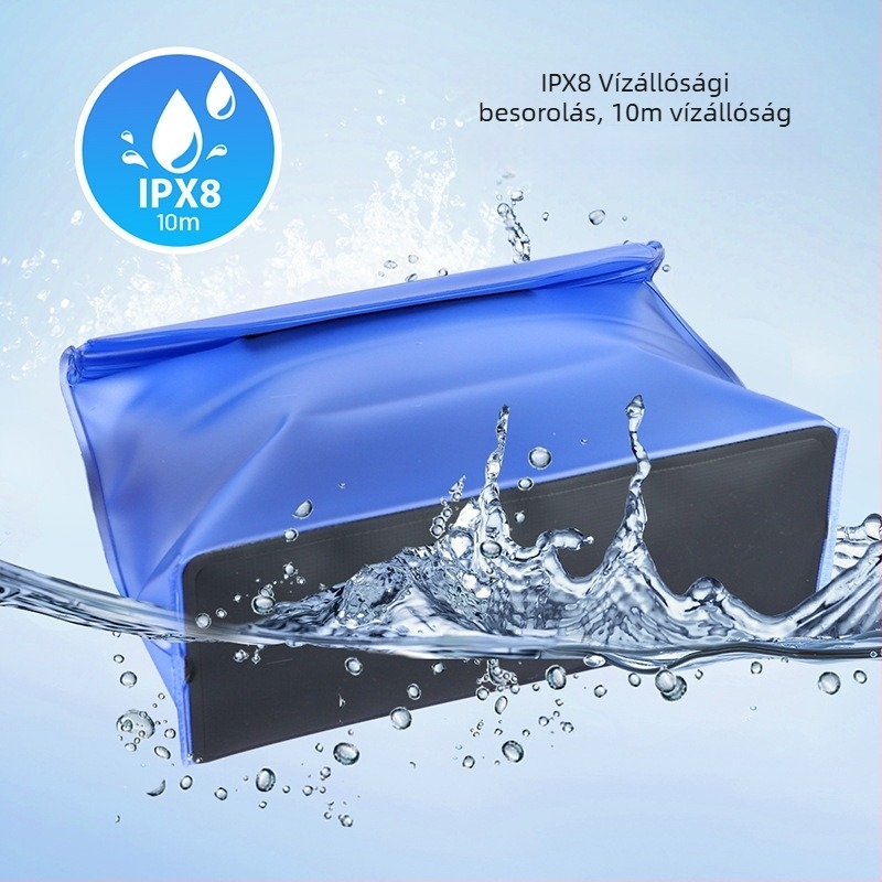 PVC vízálló deréktáska kültéri vízi tevékenységekhez — strand, úszás, rafting; logónyomtatás; testre szabható (Anyag: PVC; vízálló anyag; logó nyomtatás)